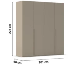 rauch Kleiderschrank »Scale«, 4-türig, Basic-Ausstattung, fango