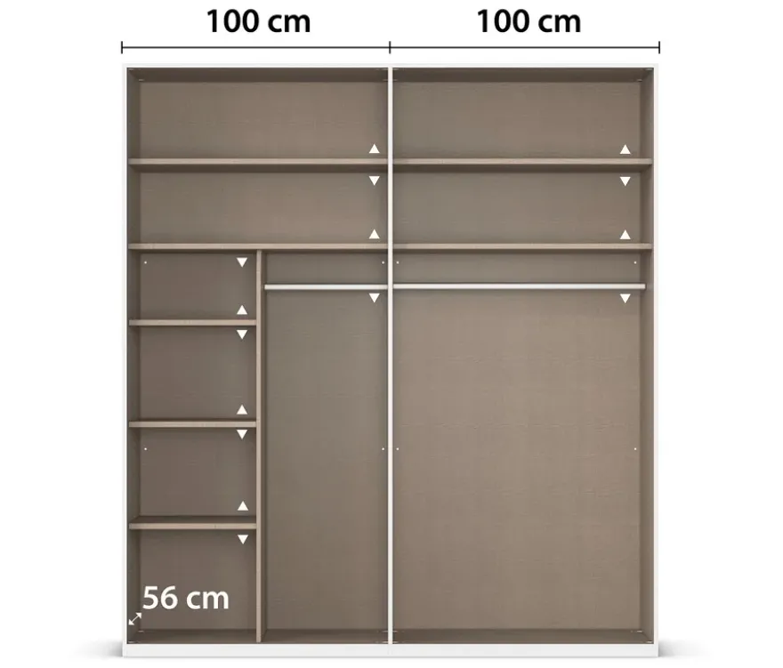 rauch Kleiderschrank »Scale«, 4-türig, Classic-Ausstattung, fango