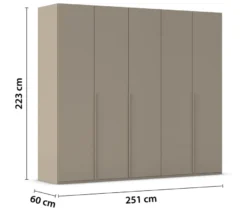 rauch Kleiderschrank »Scale«, 5-türig, Classic-Ausstattung, fango