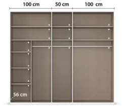 rauch Kleiderschrank »Scale«, 5-türig, Classic-Ausstattung, fango