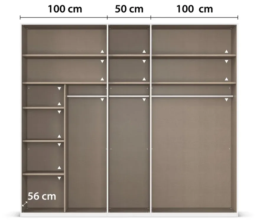rauch Kleiderschrank »Scale«, 5-türig, Classic-Ausstattung, fango
