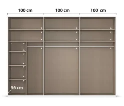 rauch Kleiderschrank »Scale«, 6-türig, Classic-Ausstattung, beige-champagnerfarben