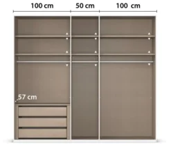 rauch Kleiderschrank »Scale«, 5-türig, Premium-Ausstattung, weiß