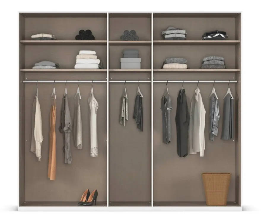 rauch Kleiderschrank »Scale«, 5-türig, Basic-Ausstattung, beige-champagnerfarben