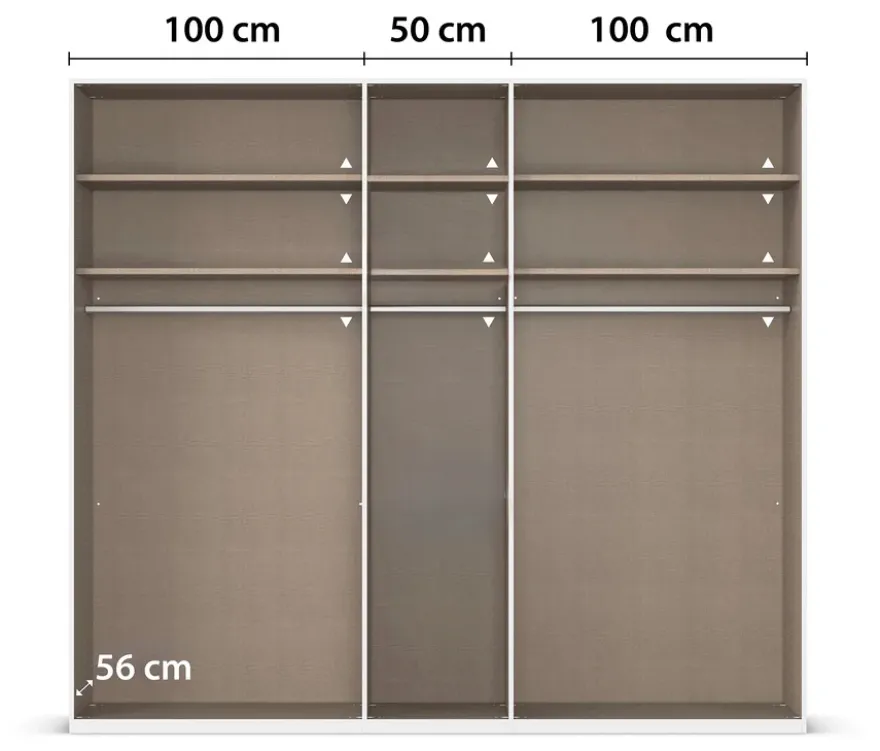 rauch Kleiderschrank »Scale«, 5-türig, Basic-Ausstattung, weiß