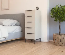 rauch Kommode »Flipp« mit Fußgestell, 5 Schubladen, 40 cm, beige-champagnerfarben