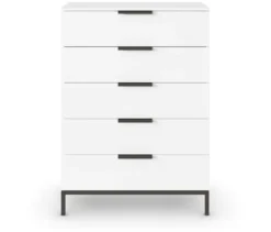 rauch Kommode »Flipp« mit Fußgestell, 5 Schubladen, 80 cm, weiß