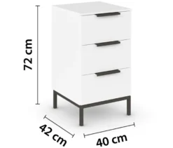 rauch Kommode »Flipp« mit Fußgestell, 3 Schubladen, 40 cm, weiß