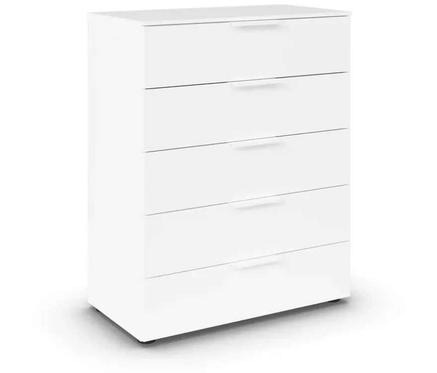 rauch Kommode »Flipp«, 5 Schubladen mit Soft-Close, weiß