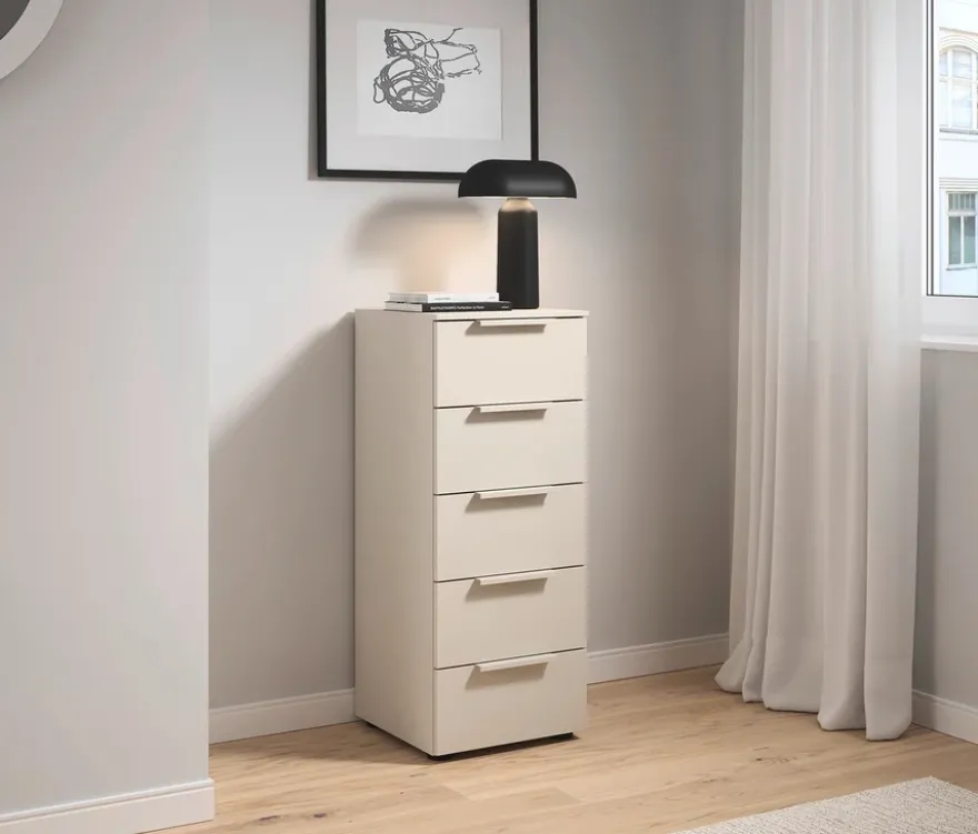 rauch Kommode »Flipp«, 5 Schubladen, beige-champagnerfarben