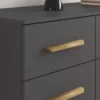rauch Kommode »Skandi«, mit 3 Schubladen und Türen, grau metallic