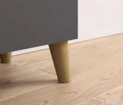 rauch Kommode »Skandi«, mit 3 Schubladen und Türen, grau metallic