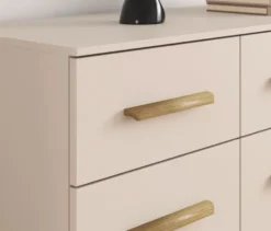rauch Kommode »Skandi«, mit 3 Schubladen und Türen, champagner