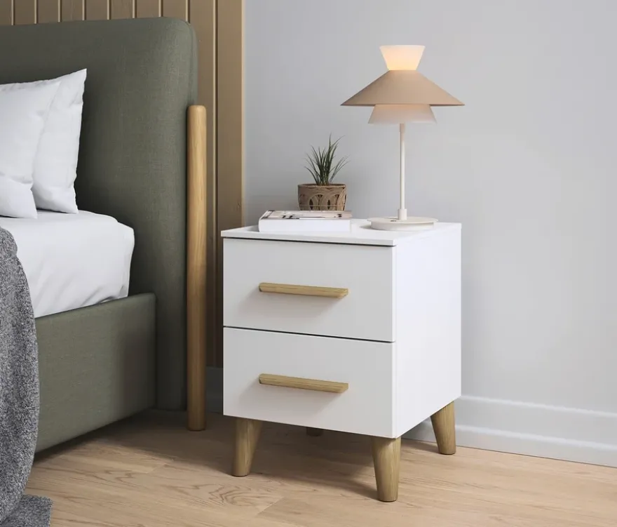 rauch Schlafzimmer-Set »Skandi« mit Bett, Nachttisch, Kleiderschrank und Kommode, weiß
