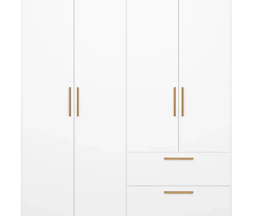 rauch Schlafzimmer-Set »Skandi« mit Bett, Nachttisch, Kleiderschrank und Kommode, weiß