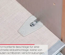 rauch Schrank »Skat Shine«, 6-türig mit Glasrahmentüren, beige/champagner