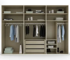 rauch Schrank »Skat Shine«, 6-türig mit Glasrahmentüren, beige/champagner