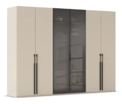 rauch Schrank »Skat Shine«, 6-türig mit Glasrahmentüren, beige/champagner