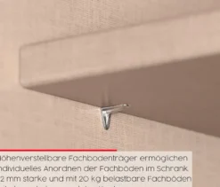 rauch Schrank »Skat Shine«, 6-türig mit Glasrahmentüren, beige/champagner