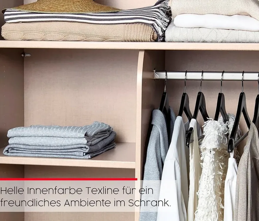 rauch Schrank »Skat Shine«, 6-türig mit Glasrahmentüren, beige/champagner
