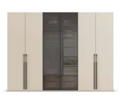 rauch Schrank »Skat Shine«, 6-türig mit Glasrahmentüren, beige/champagner