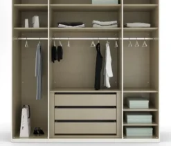 rauch Schrank »Skat Shine«, 4-türig mit Glasrahmentüren, beige/champagner