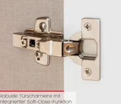 rauch Schrank »Skat Shine«, 3-türig mit Glasrahmentür, beige/champagner