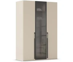 rauch Schrank »Skat Shine«, 3-türig mit Glasrahmentür, beige/champagner