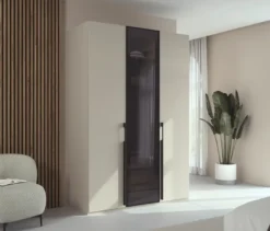 rauch Schrank »Skat Shine«, 3-türig mit Glasrahmentür, beige/champagner