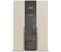 rauch Schrank »Skat Shine«, 3-türig mit Glasrahmentür, beige/champagner