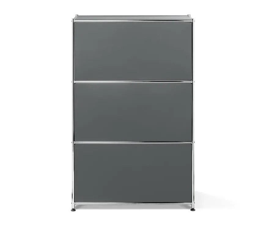 Regal Metall »CN3« mit 3 Klappenfächern, grau
