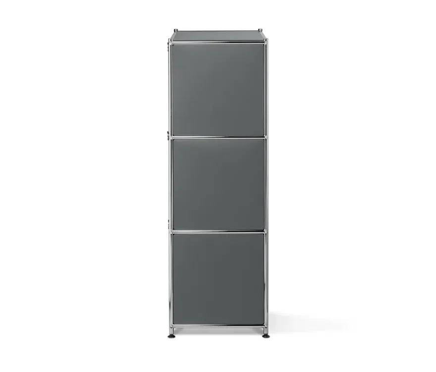 Regal Metall »CN3« mit 3 Klappenfächern, grau