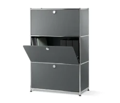 Regal Metall »CN3« mit 3 Klappenfächern, grau