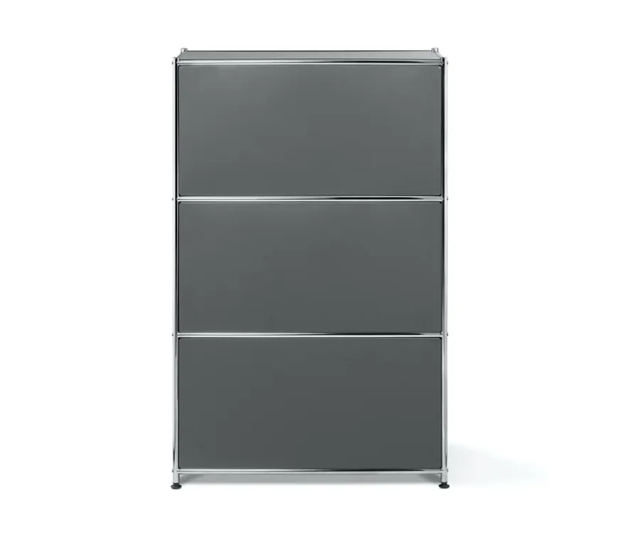 Regal Metall »CN3« mit 2 Klappenfächern, grau