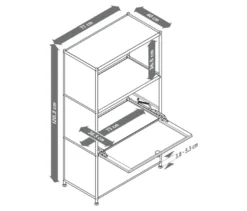 Regal Metall »CN3« mit 2 Klappenfächern, grau