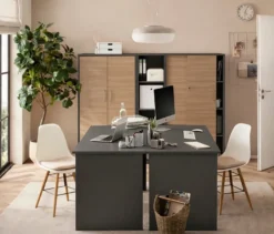 Regal »Metz«, 4 Fächer, anthrazit