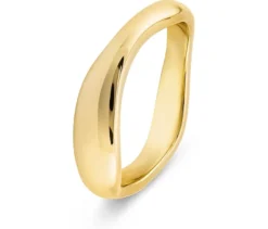 Ring, 925er Sterlingsilber, organisch, vergoldet