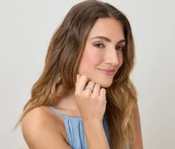 Ring Pavé, blau