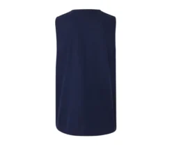 Ärmellose Leinenbluse, navy