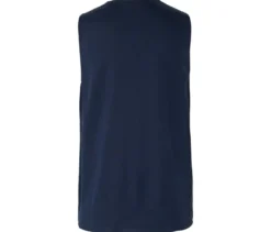 Ärmellose Leinenbluse, navy