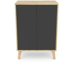 Roba Badschrank »Morena« mit 2 Türen, grau mit Artisan-Eiche