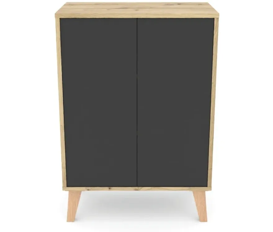 Roba Badschrank »Morena« mit 2 Türen, grau mit Artisan-Eiche