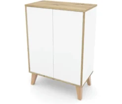 Roba Badschrank »Morena« mit 2 Türen, weiß mit Artisan-Eiche