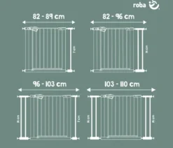 roba easySafe+ Tür-und-Treppen-Schutzgitter mit 7-cm-Erweiterung, weiß