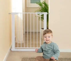 roba easySafe+ Tür-und-Treppen-Schutzgitter mit 7-cm-Erweiterung, weiß