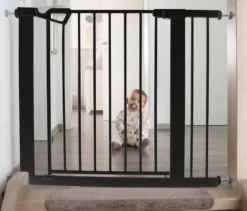 roba easySafe+ Tür-und-Treppen-Schutzgitter mit 14-cm-Erweiterung, schwarz
