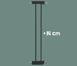 roba easySafe+ Tür-und-Treppen-Schutzgitter mit 14-cm-Erweiterung, schwarz