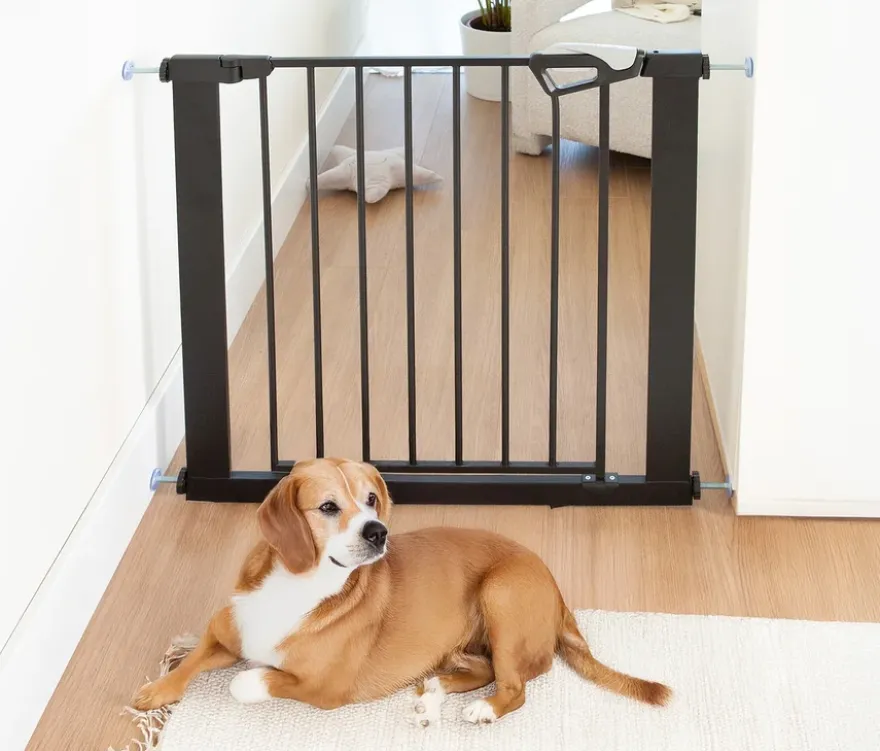 roba easySafe+ Tür-und-Treppen-Schutzgitter mit 14-cm-Erweiterung, schwarz