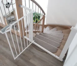 roba easySafe+ Tür-und-Treppen-Schutzgitter mit 14-cm-Erweiterung, weiß