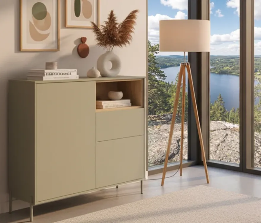 Roba Highboard »Hygge« mit 2 Türen, salbeigrün